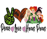 DTF Screen Print Image - Peace Love Hocus Pocus